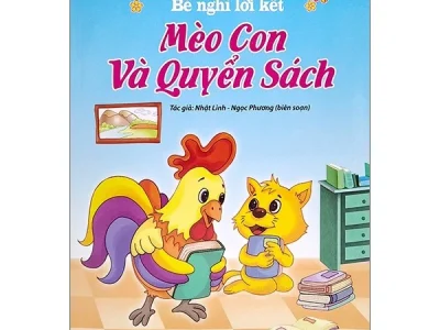 Mèo con và quyển sách –